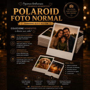 📸Fotos Polaroides Premium 4 Unidades – 8,8x10,3 – Alta qualidade – SEM LEGENDAS